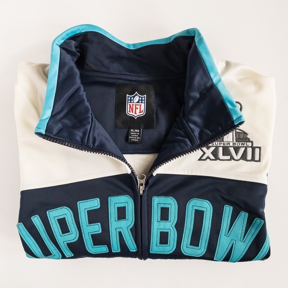 NFL Super Bowl XLVII Track Jacket Mens XL New Orleans Football Coat - Picture 14 of 16